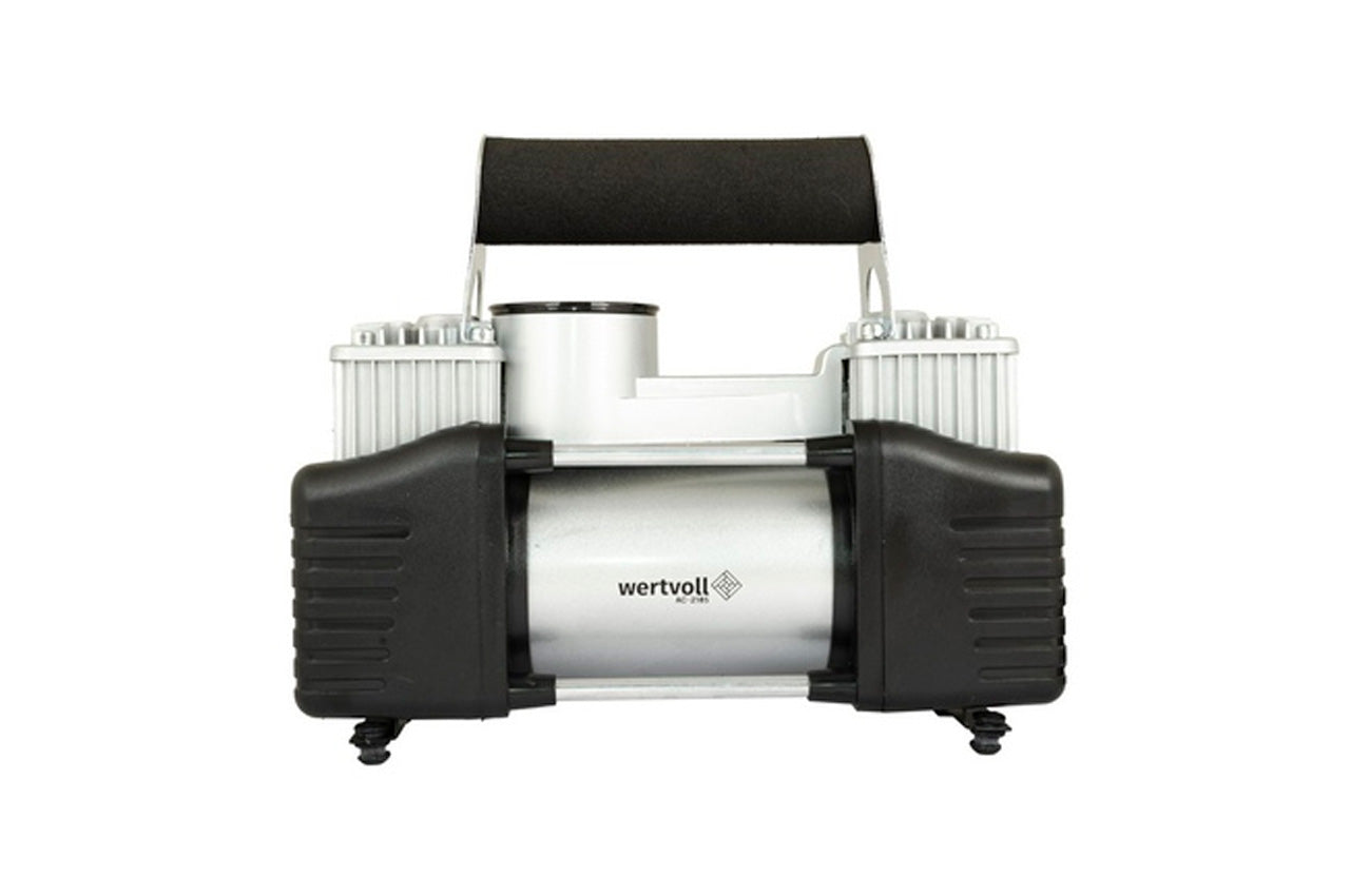 Компрессор автомобильный двухпоршневой Wertvoll - 300Вт x 85л/мин