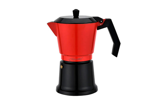 Кофеварка гейзерная алюминиевая Maestro - 300мл красная