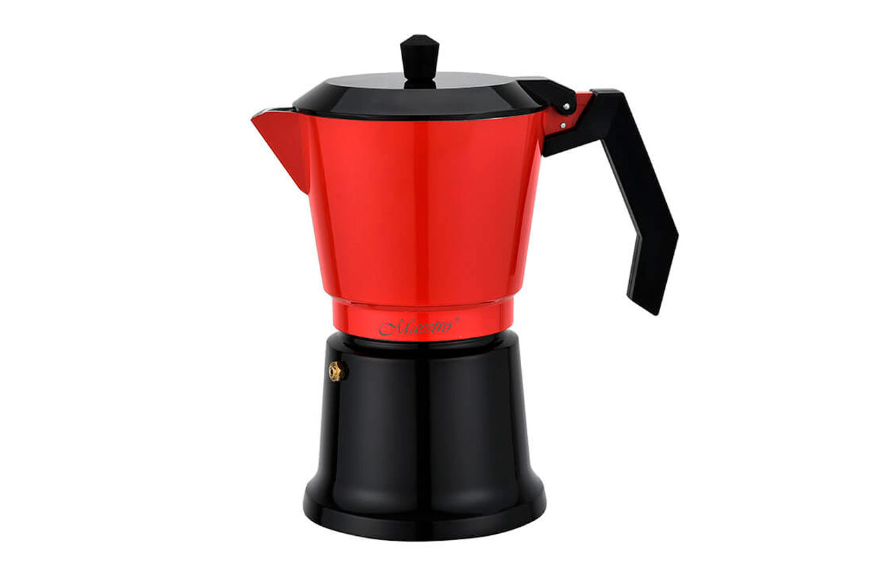 Кофеварка гейзерная алюминиевая Maestro - 450мл красная
