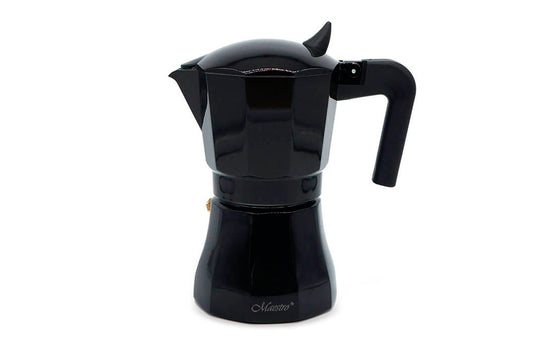 Кофеварка гейзерная алюминиевая Maestro - 300мл черная