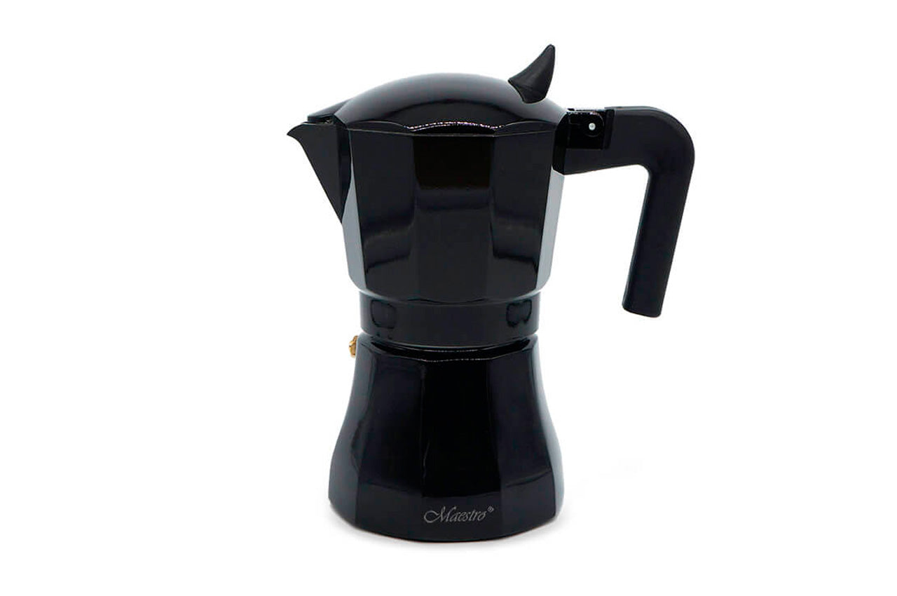 Кофеварка гейзерная алюминиевая Maestro - 450мл черная