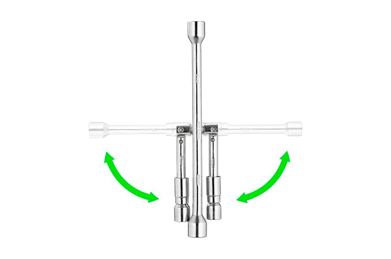 Ключ баллонный крестовой раскладной Intertool - 17 x 19 x 21 x 23мм