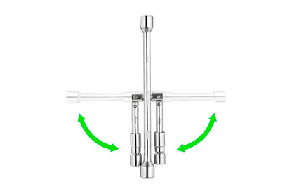 Ключ баллонный крестовой раскладной Intertool - 17 x 19 x 21 x 23мм