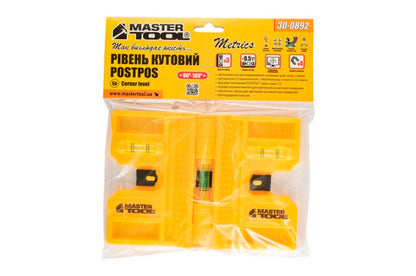 Уровень угловой магнитный Mastertool - 90-180° x 3 капсулы