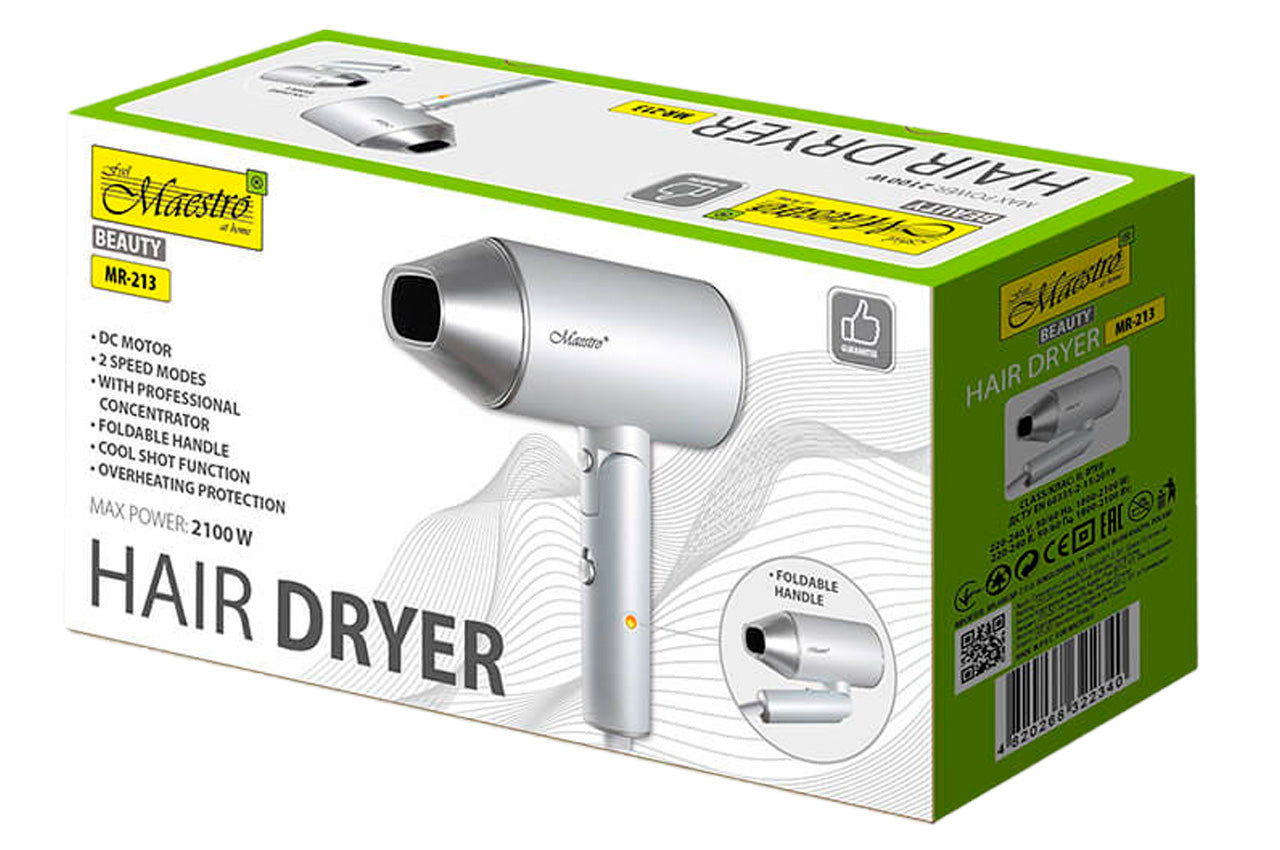 Фен дорожный Maestro - 2100Вт DC