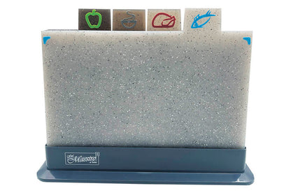 Набор досок разделочных Maestro - 290 x 195мм гранит ассорти (4шт)