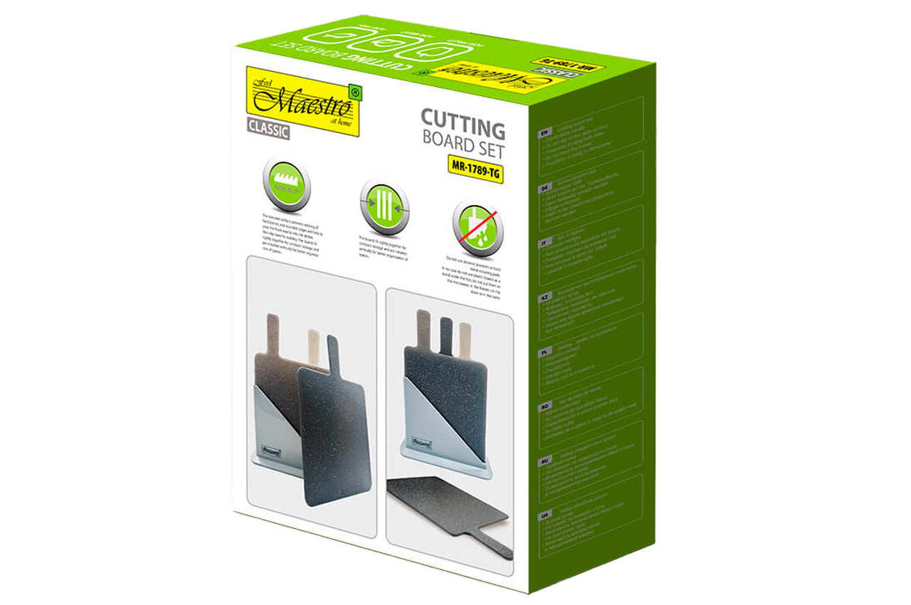 Набор досок разделочных Maestro - 235 x 190мм гранит ассорти (3шт)