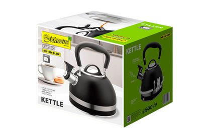 Чайник нержавеющий Maestro - 1,8л черный