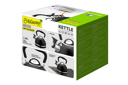 Чайник нержавеющий Maestro - 1,8л черный