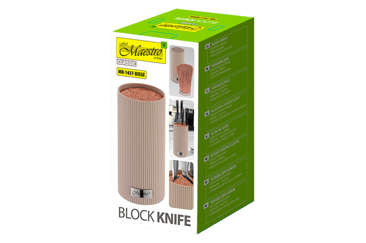 Колодка для ножей Maestro - 220 x 110мм бежевая
