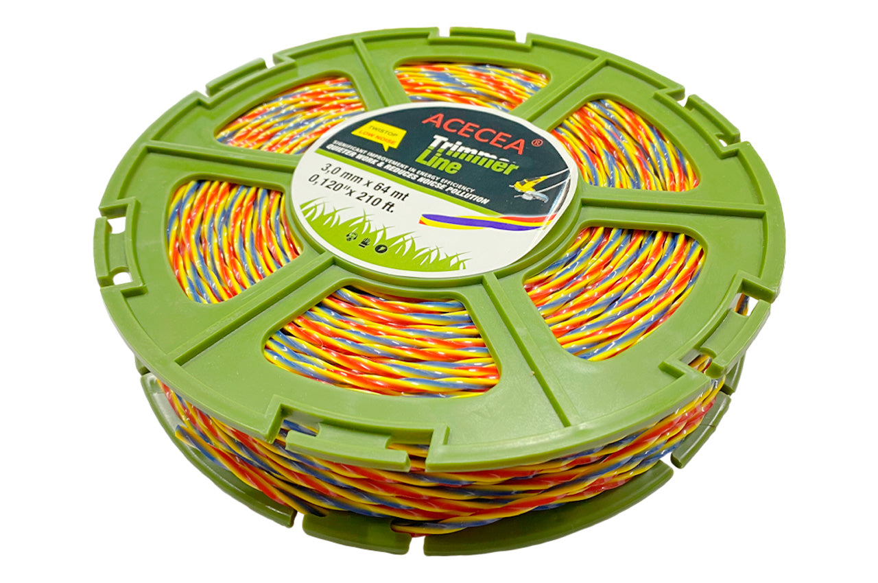 Леска для триммера Рамболд - 3,0мм x 64м квадрат крученый цветной