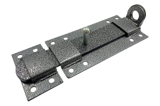 Засов дверной KS-UKR плоский под замок 90х240 (серый антик)