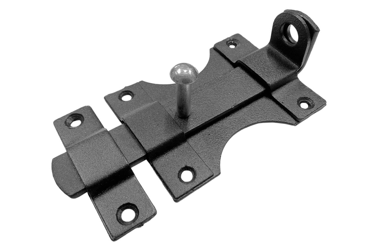 Засов дверной KS-UKR плоский "Дуга" под замок 80х155 (бархат)