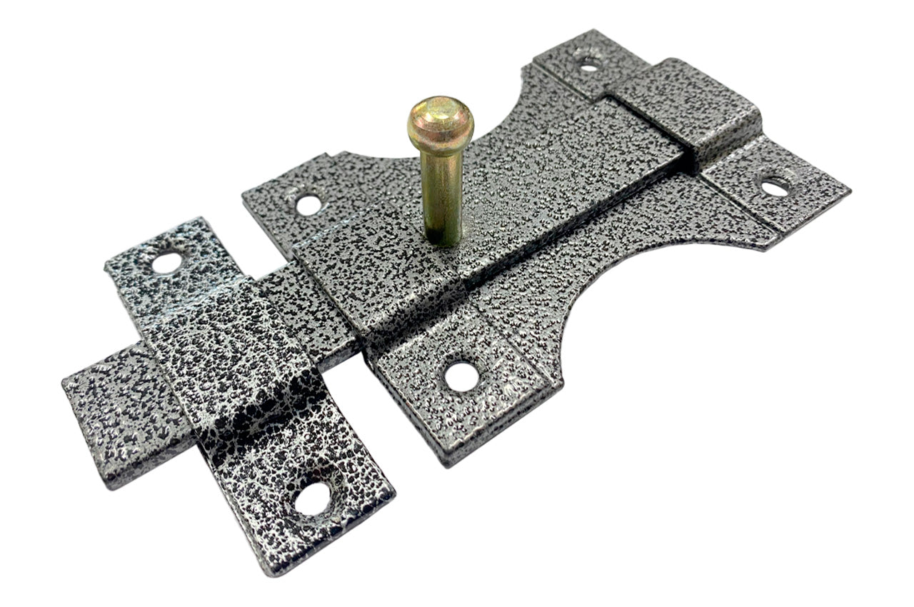 Задвижка KS-UKR плоская "Дуга" ручка 80х155 (серый антик)