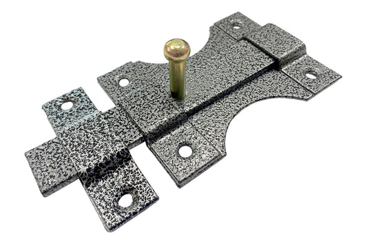 Задвижка KS-UKR плоская "Дуга" ручка 80х155 (серый антик)