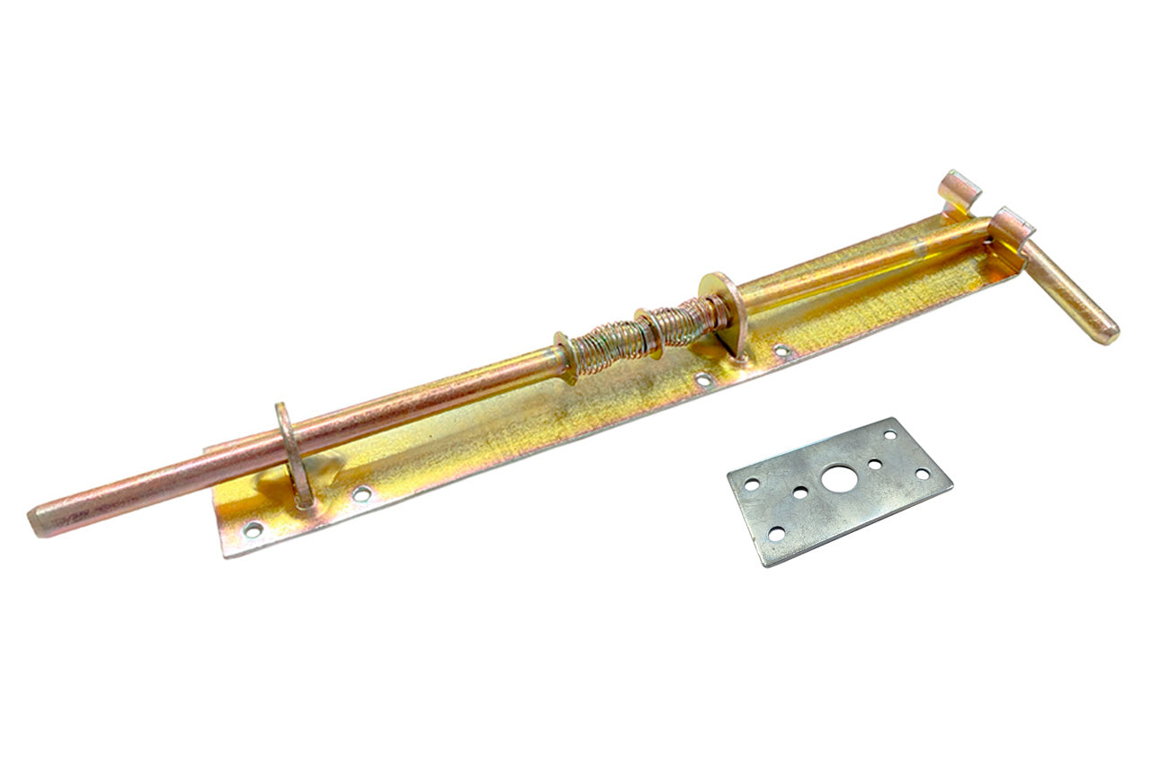 Засов KS-UKR "Виток" с ручкой на пружине 55х550 (цинк)