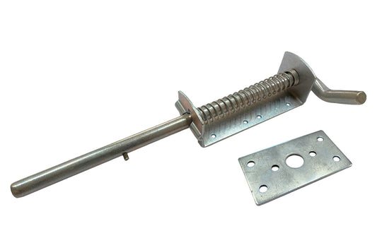 Засов KS-UKR "Виток" с ручкой на пружине 14х320 (цинк)