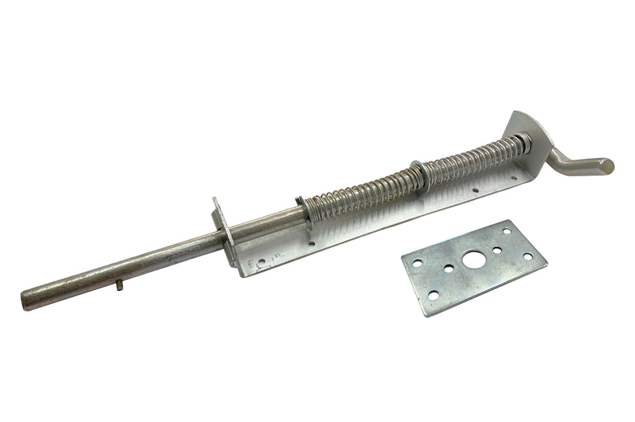 Засов KS-UKR "Виток" с ручкой на пружине 14х420 (цинк)