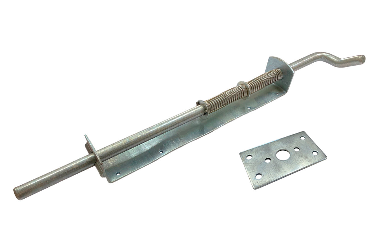 Засов KS-UKR "Виток" с ручкой на пружине 16х525 (цинк)