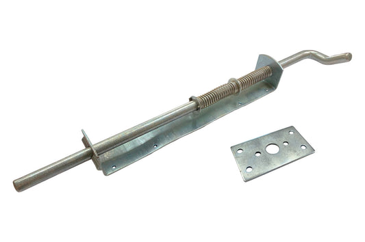 Засов KS-UKR "Виток" с ручкой на пружине 16х525 (цинк)