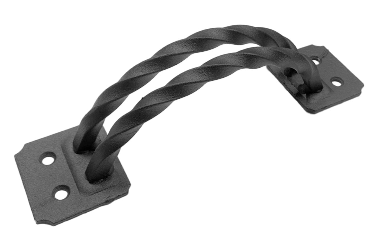 Ручка дверная KS-UKR дугообразная, двойной витой квадрат 50х210 (Бархат)