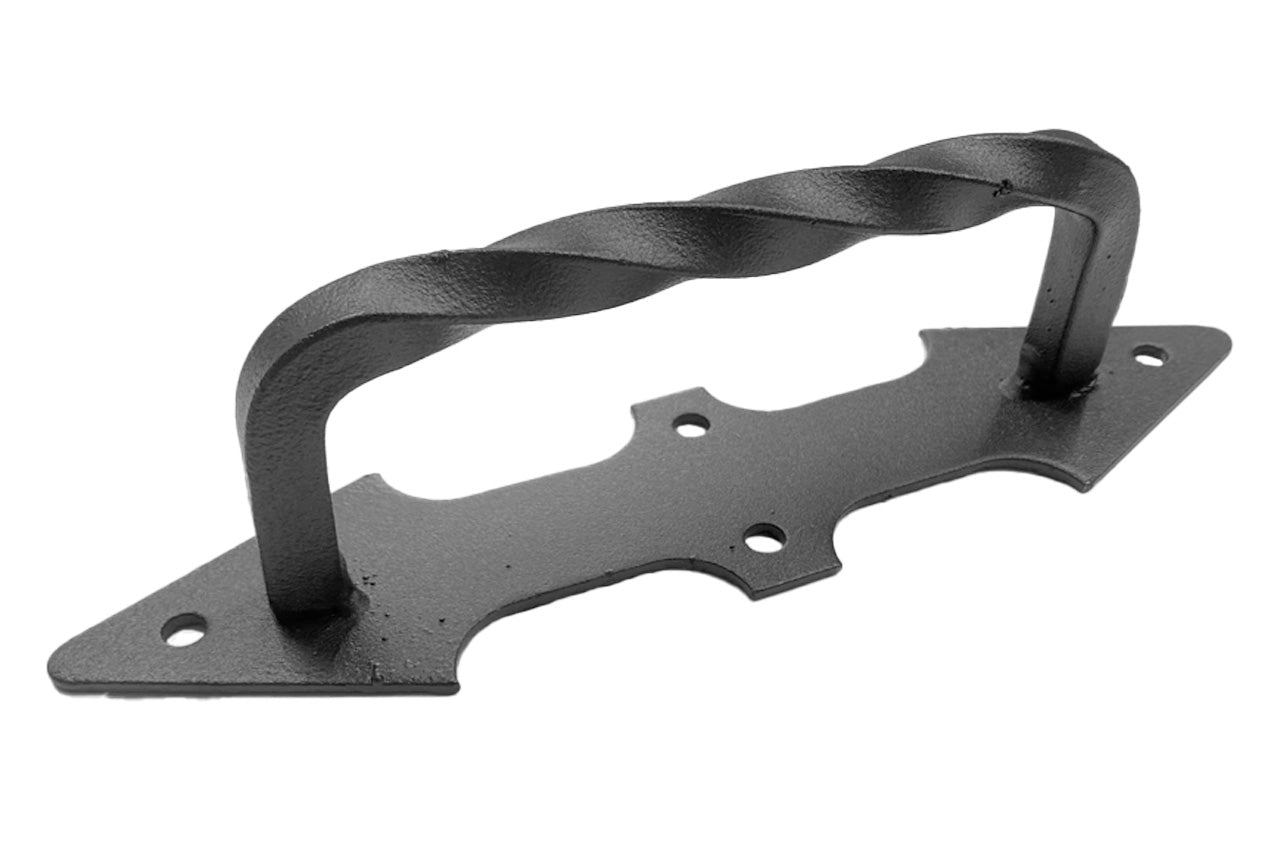 Ручка дверная KS-UKR "Фортеця", D-образная квадрат крученый 58х210 (Бархат)