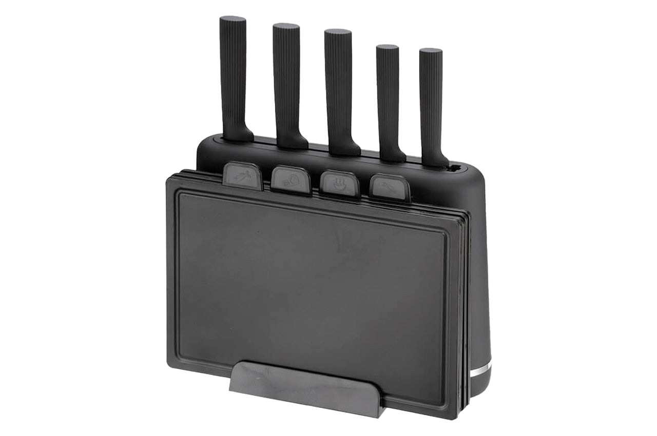 Набор ножей с досками Maestro - 5 ножей x 4 доски черный