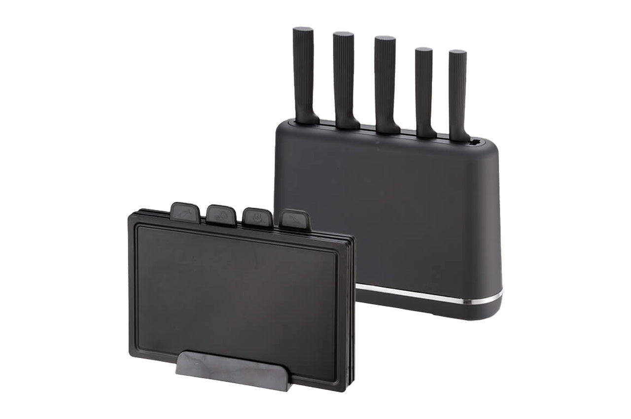 Набор ножей с досками Maestro - 5 ножей x 4 доски черный