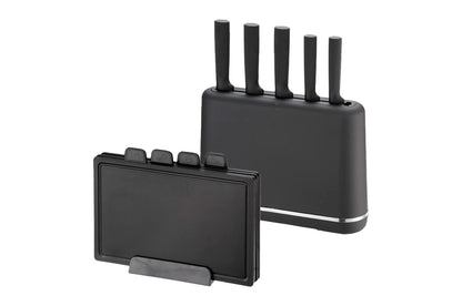 Набор ножей с досками Maestro - 5 ножей x 4 доски черный