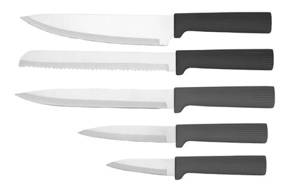 Набор ножей с досками Maestro - 5 ножей x 4 доски черный