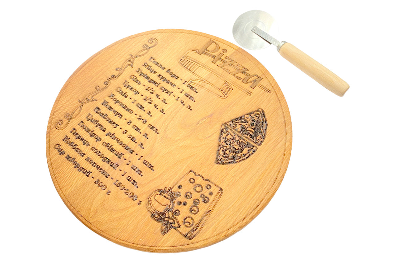 Набор для пиццы iWood - доска 290мм + нож