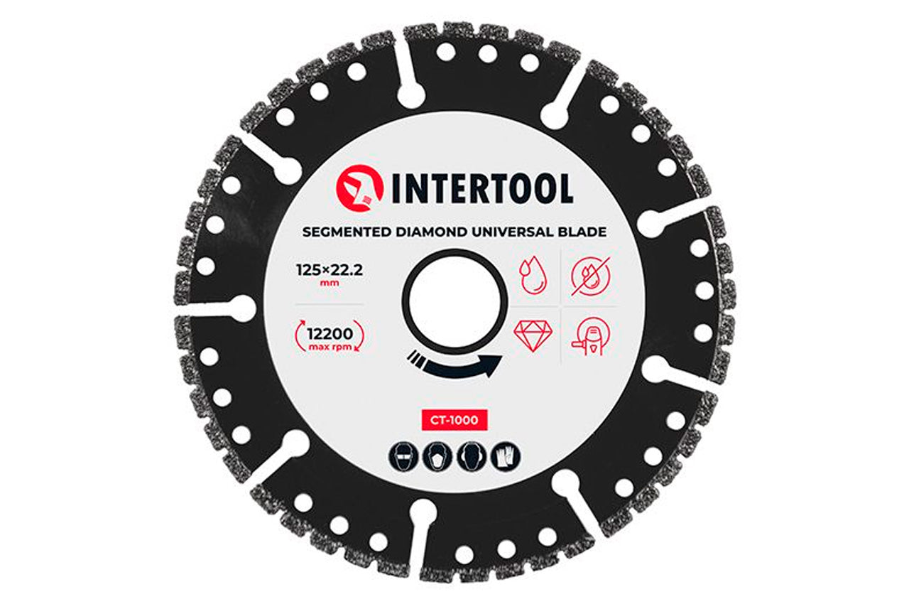 Диск алмазный Intertool - 125мм сегмент универсальный