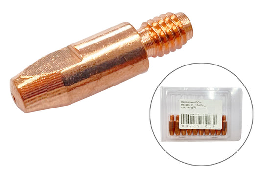 Наконечник для сварочных полуавтоматов Е-Сu М6х28х1,2