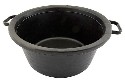 Таз господарський iPlast - 20л круглий із ручками чорний