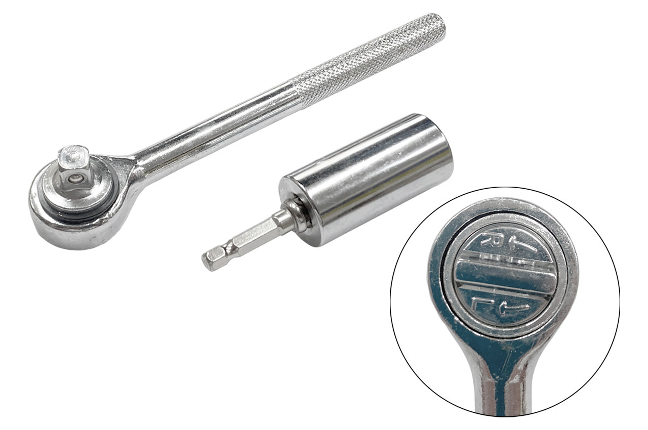 Ключ трещоточный с универсальной головкой Instantly Grips any Shape 7-19 мм