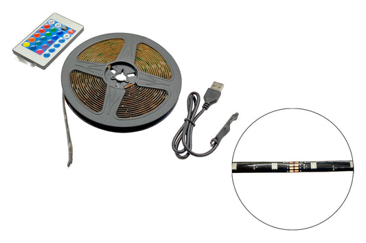 Светодиодная лента с пультом RGB 5050 (питиние от USB)