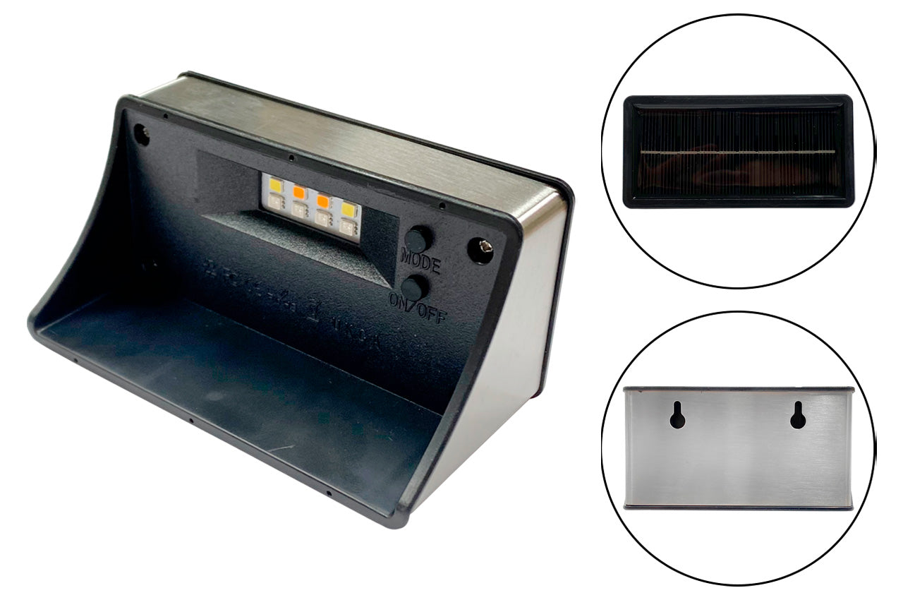 Светильник разноцветный садовый на солнечной батареи 4шт