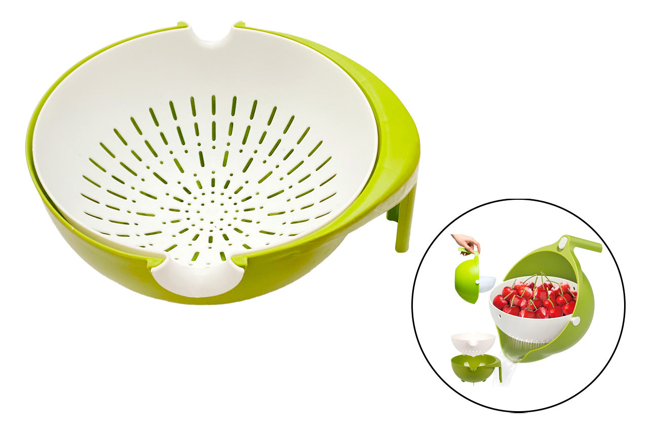 Двойной дуршлаг с миской Mesh Strainer Drain Basket