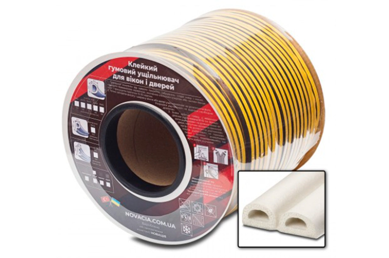 Уплотнитель резиновый D белый (100м)