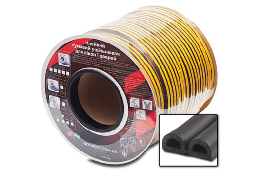 Уплотнитель резиновый D черный (100м)