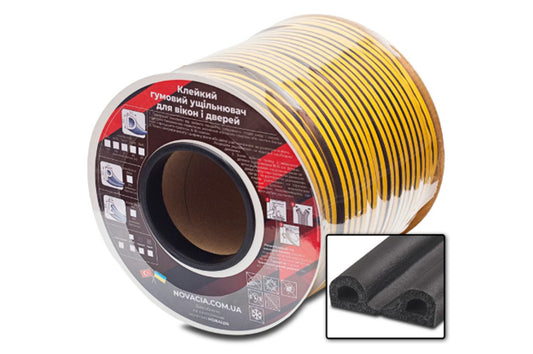 Уплотнитель резиновый Р черный (100м)