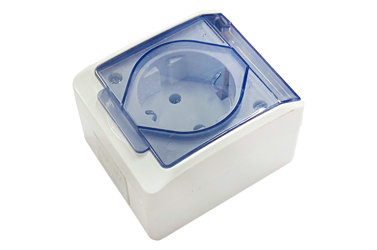 Розетка наружная Light - одинарная с крышкой