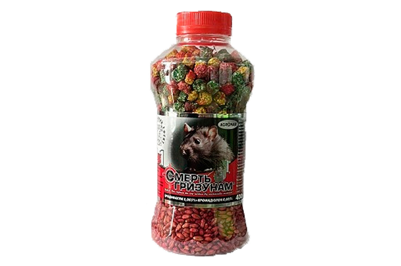 Родентицид Смерть Гризунам - 400г гранула зерно [бутылка]
