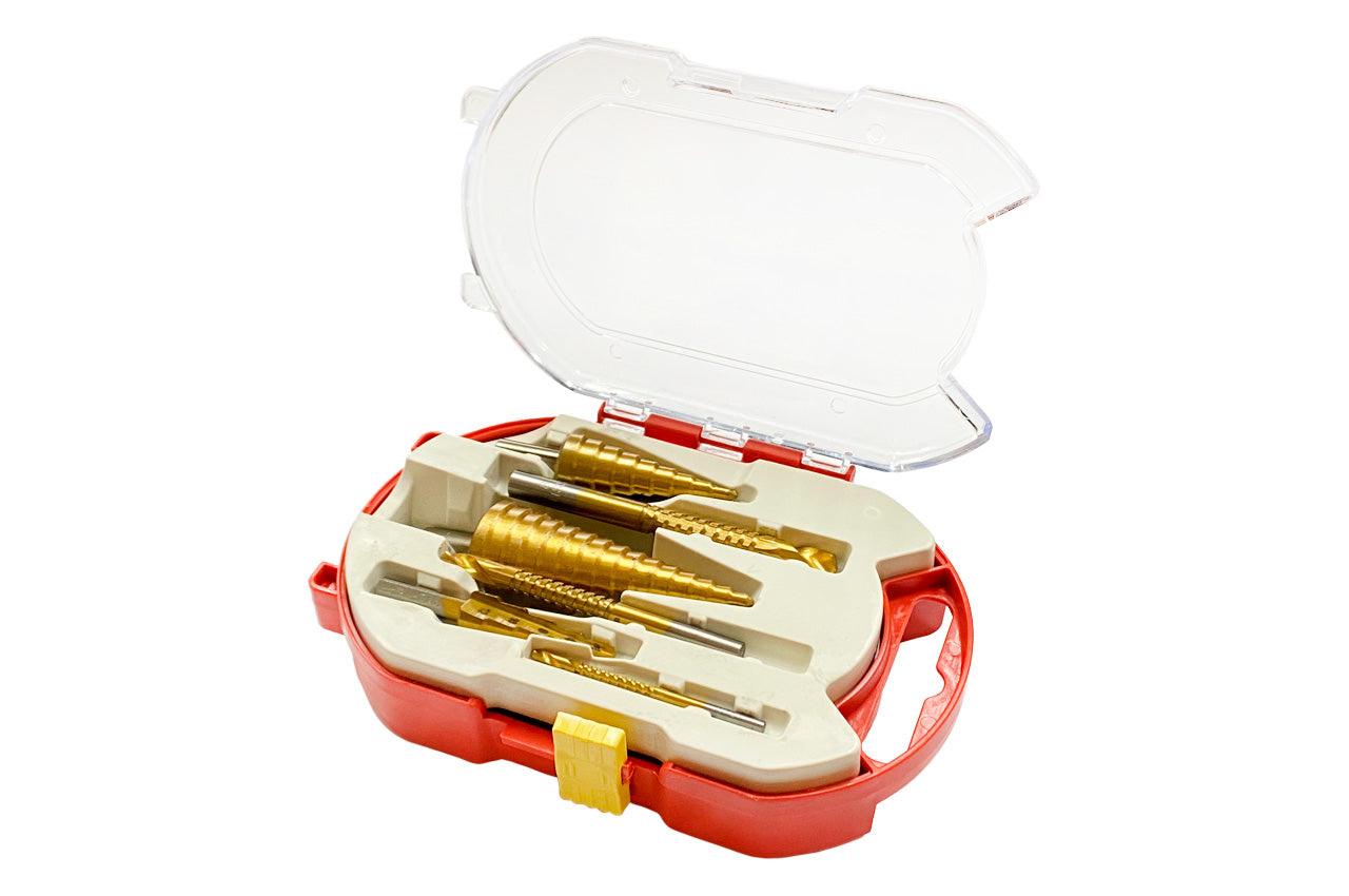 Набір східчастих свердел по металу та фрезерувальних свердлів 6шт