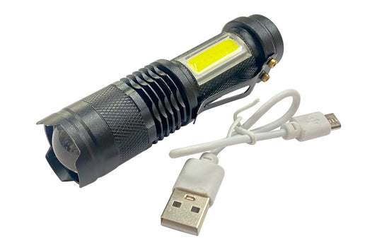 Фонарь тактический X-Balog - 95мм x 1LED x 1COB x Li-Ion