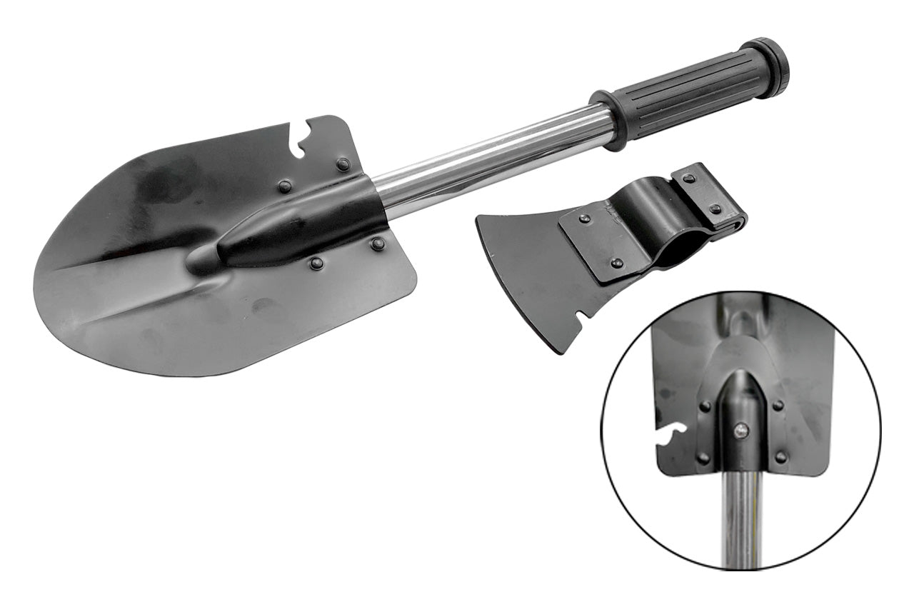 Лопата многофункциональная – 4-в-1 металлическая ручка