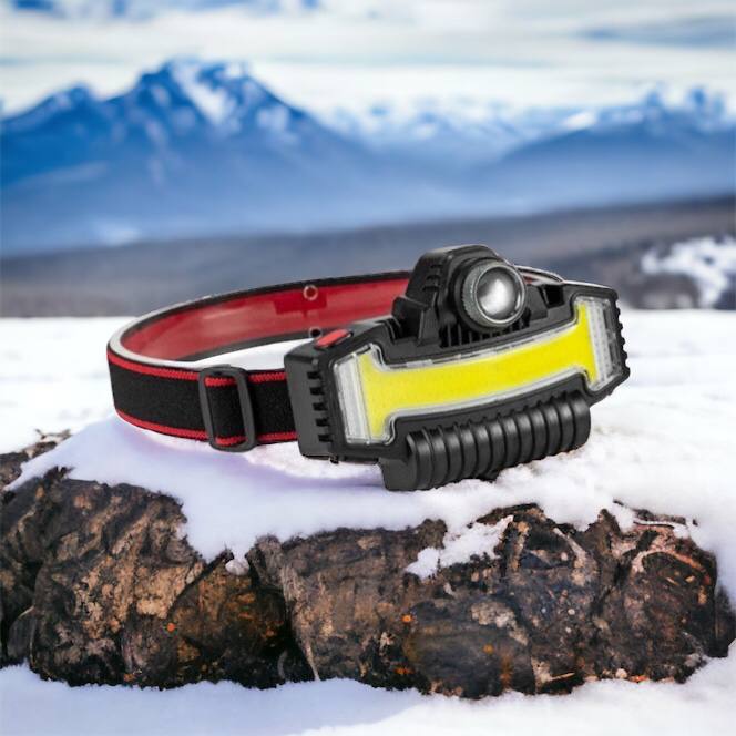 Налобный фонарик Bailong BL-W685-LTS+COB+RGB, 5 режимов, водостойкий, ударостойкий, USB кабель Type-c