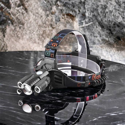 Фонарь налобный W602-T6-2XPE Bike с велокреплением 2x18650, светодиодный фонарь на лоб, сверхмощный