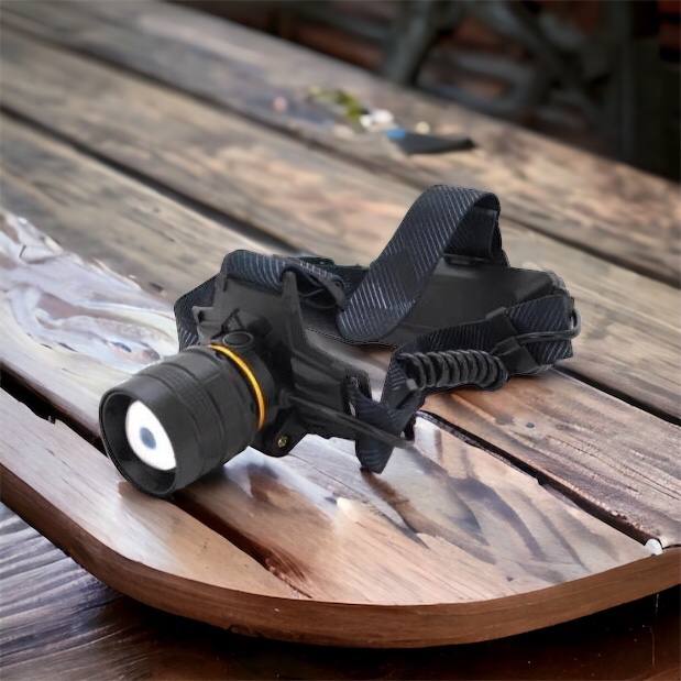 Яркий налобный фонарь Bailong BL-8076-2-GT100, Фонарь аккумуляторный для рыбалки, Фонарь на голову