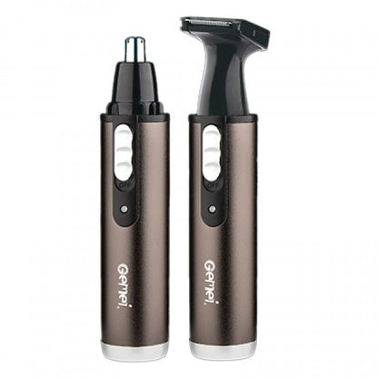 Триммер GEMEI GM-3112 2в1, электробритва с насадками для бороды, тример для бороды, триммер беспроводной